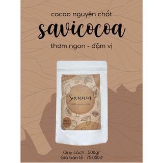 Bột cacao nguyên chất SaviCocoa dùng cho pha chế, làm bánh túi 500g