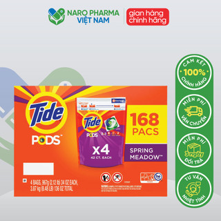 THÙNG VIÊN GIẶT TIDE PODS HE LAUNDRY DETERGENT PODS 42x4 VIÊN (168 VIÊN)
