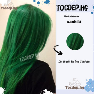 thuốc nhuộm tóc màu xanh lá + tặng kèm trợ dưỡng - Tocdep.HG