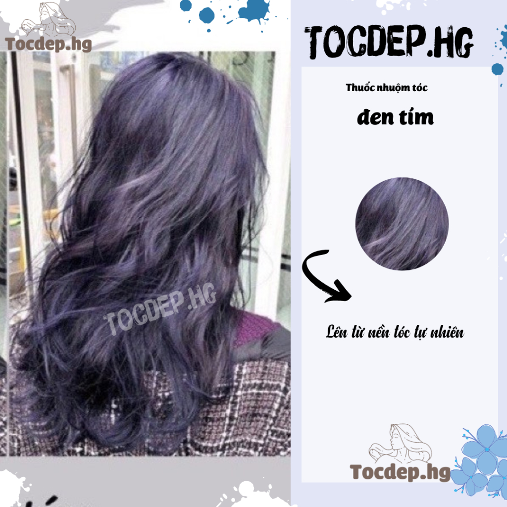 thuốc nhuộm tóc màu đen tím