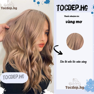 thuốc nhuộm tóc vàng mơ + tặng kèm oxy trợ nhuộm - Tocdep.HG