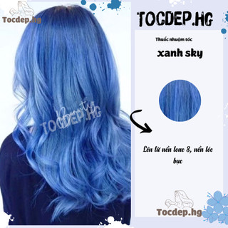 Thuốc nhuộm tóc màu xanh sky tặng kèm oxy trợ dưỡng
