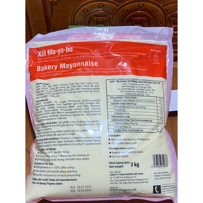 Xốt Ma-yo-bơ gói 3kg
