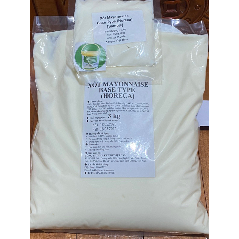 Xốt bánh mì mayonnaise base type gói 3kg