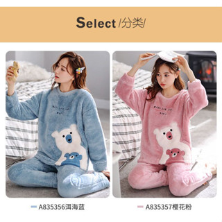 Đồ bộ ngủ nỉ bông, quần áo mặc nhà mùa đông nhung giữ nhiệt dễ thương hình thú QA08.2