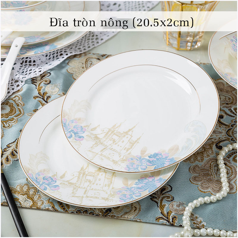 Bộ bát ăn cơm SỨ XƯƠNG Giang Tây cao cấp 28 chi tiết - Bộ chén ăn cơm sang trọng, tinh tế. Mã GS30