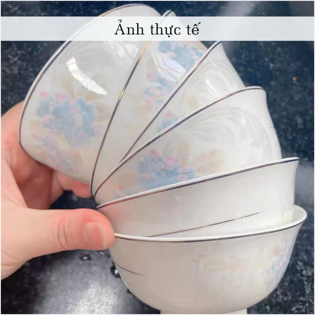 Bộ bát ăn cơm SỨ XƯƠNG Giang Tây cao cấp 28 chi tiết - Bộ chén ăn cơm sang trọng, tinh tế. Mã GS30