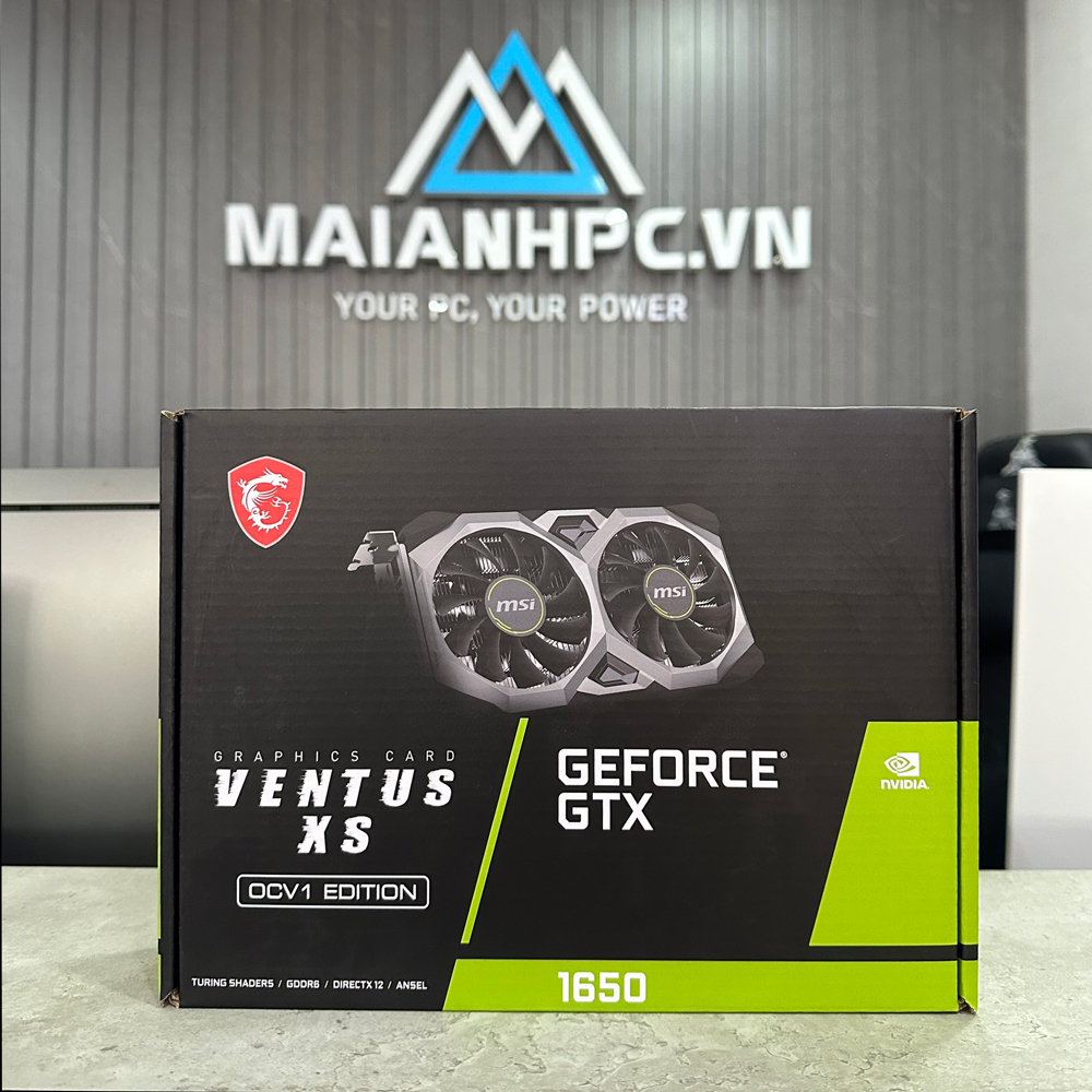 Card màn hình MSI GTX 1650 D6 Ventus xs 4G OCV1 (4GB GDDR6, 128-BIT, DVI+HDMI+DP) | BigBuy360 - bigbuy360.vn