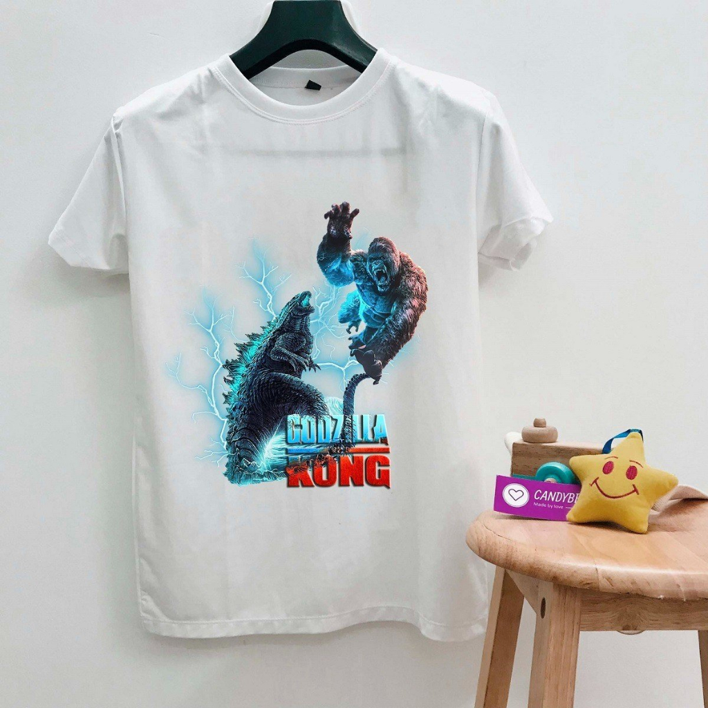 Áo thun Godzilla -Kong bé trai siêu ngầu