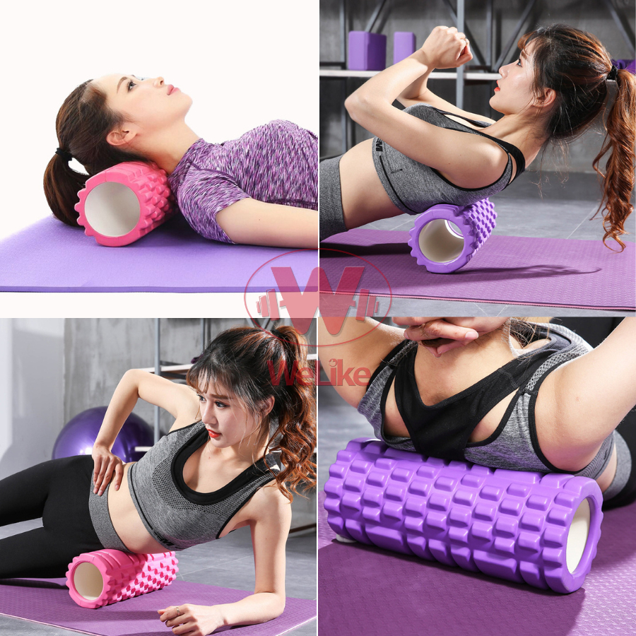 Con lăn Massage tập Yoga Welike - Phụ kiện hỗ trợ tập yoga Foarm Roller cao cấp giúp thư giãn cơ thể lưu thông khí huyết