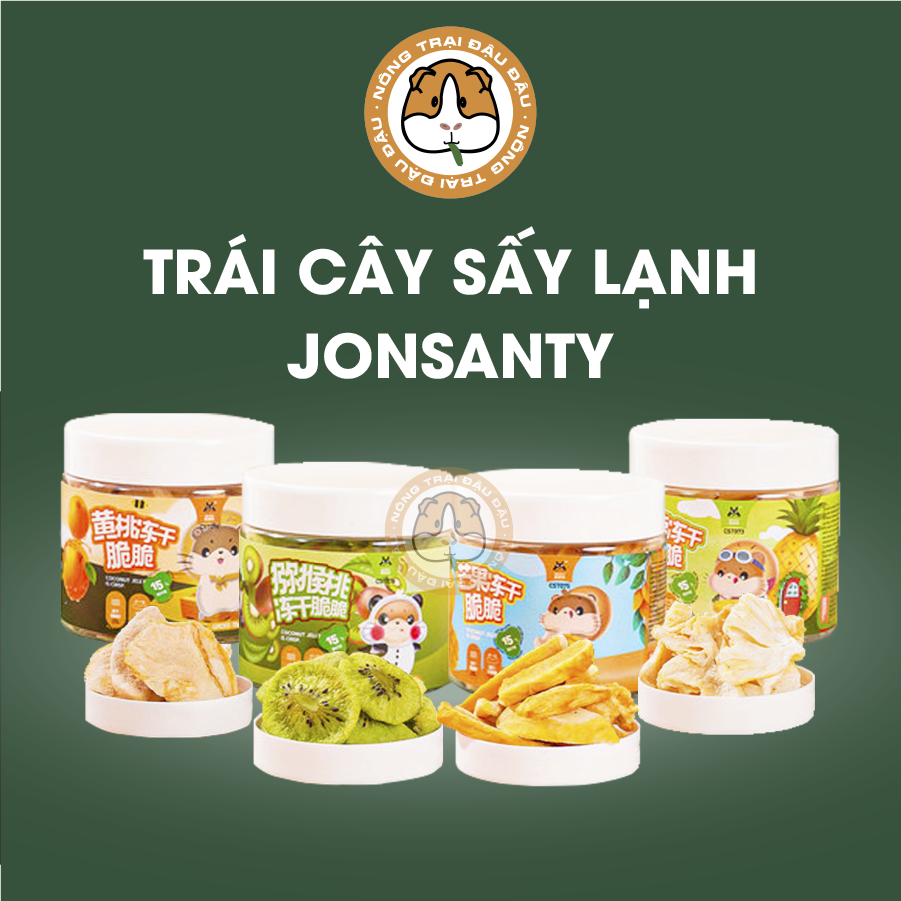 Trái Cây Sấy Lạnh Jonsanty Ăn Vặt Giàu Vitamin Thức Ăn Cho Thỏ, Bọ Ú, Chinchilla, Hamster