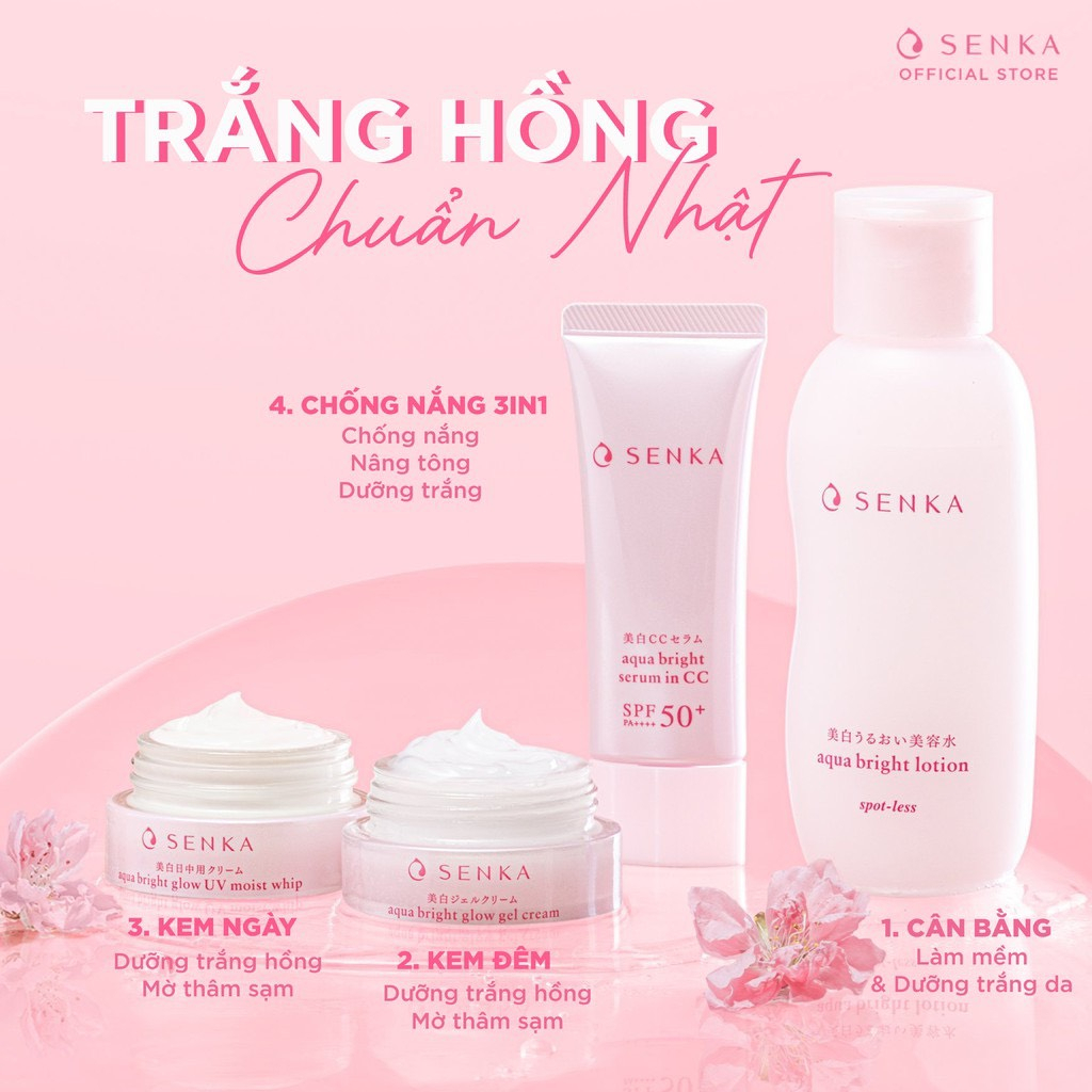 [MUA 1 TẶNG 1] Chống nắng serum 3 trong 1 Senka White Beauty CC 40g/chai