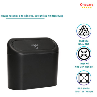 Thùng đựng rác xe hơi - thùng rác mini để trên ô tô - thùng rác ô tô chất liệu nhựa abs cao cấp