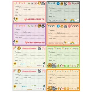Set 8 nhãn vở otp bl thái lan có nhận in theo yêu cầu