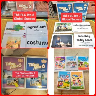 Flashcard lớp 6,7,8,9 global sucess ép plastic, in 2 mặt