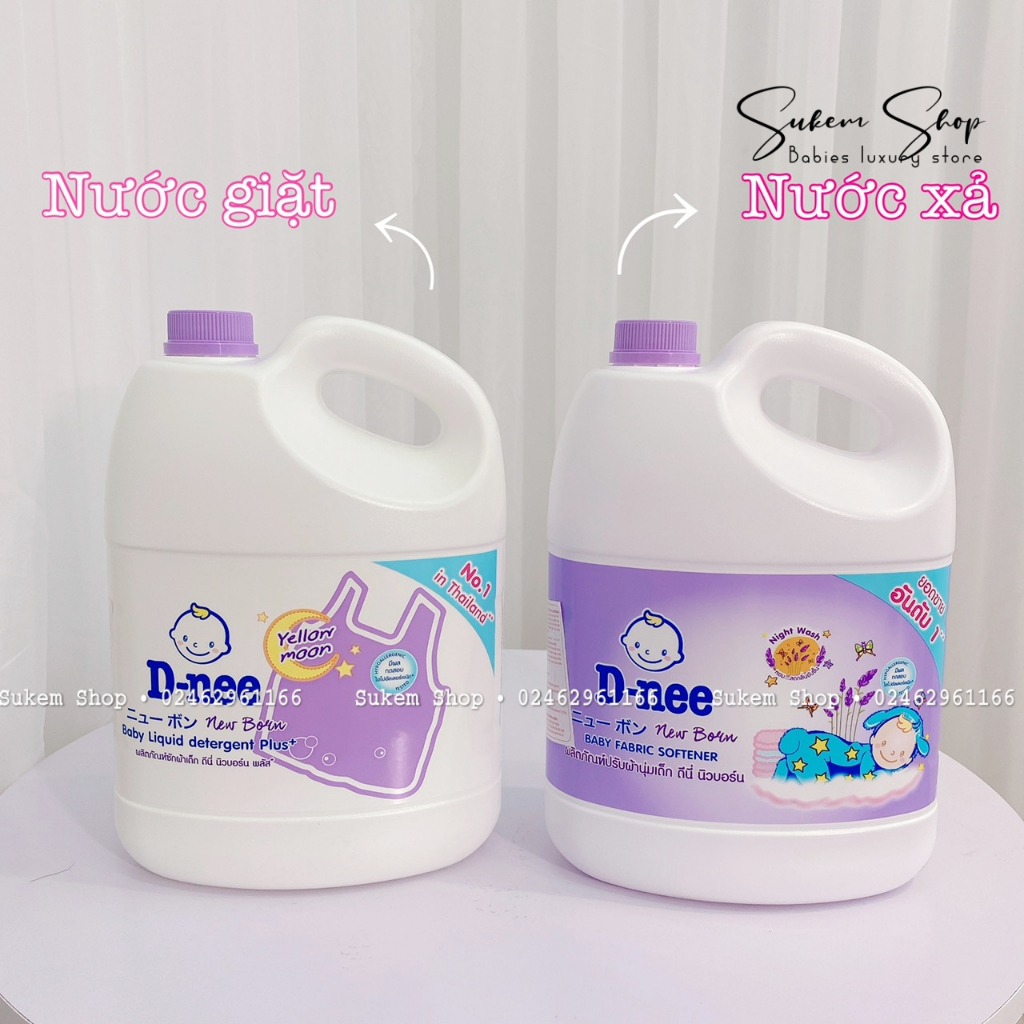 Nước Giặt Quần Áo Em Bé Dnee 3000ml Chính Hãng