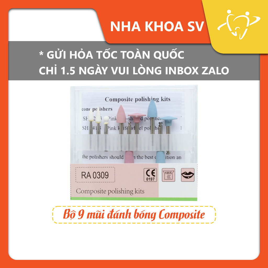 BỘ 9 MŨI ĐÁNH BÓNG COMPOSITE NHA KHOA
