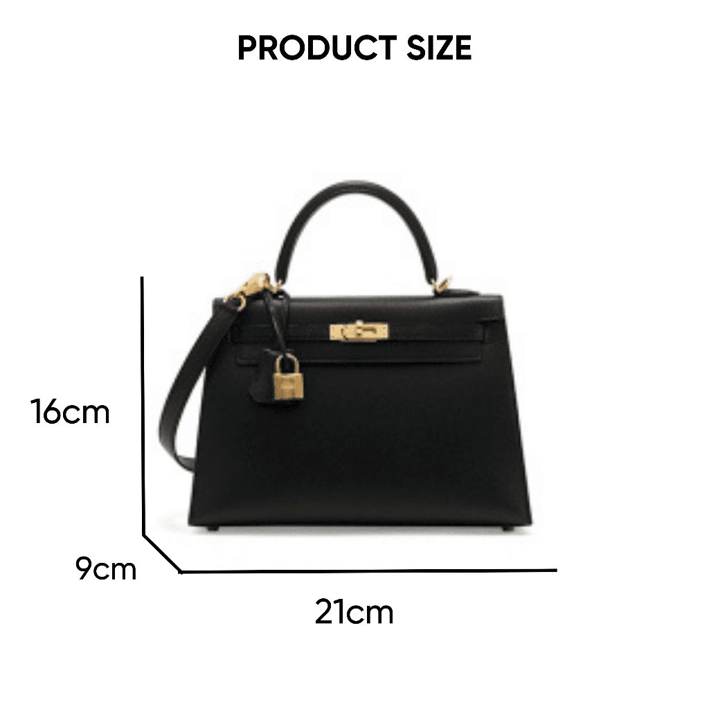 Túi Xách Da Bò Nữ HM Size 21 Kèm Dây Đeo Chéo Phong Cách Pháp Thời Thượng Sành Điệu