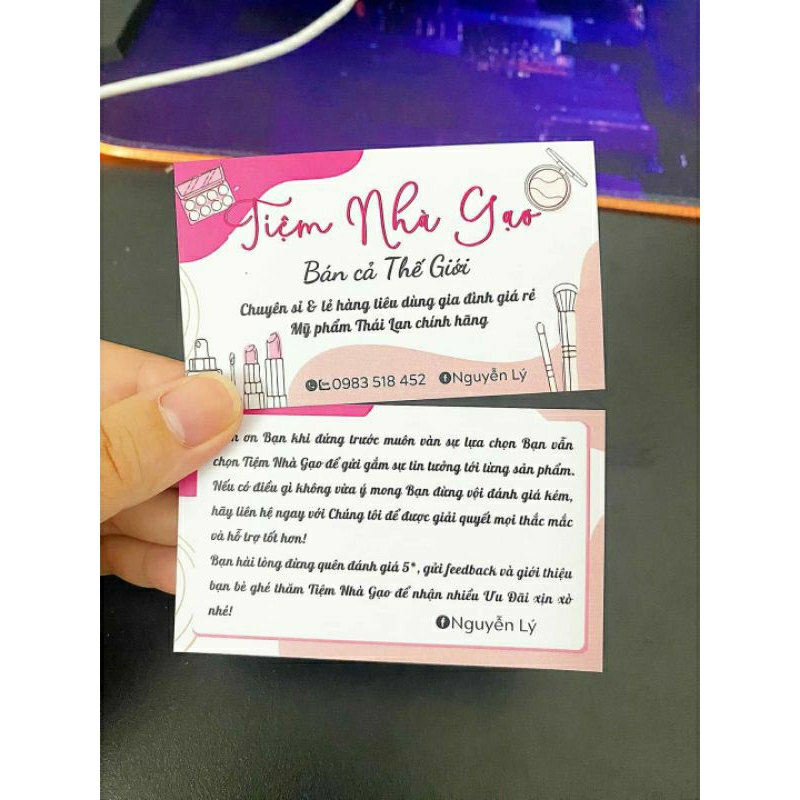 Card Thank You, Thiệp Cảm Ơn, Voucher Gift