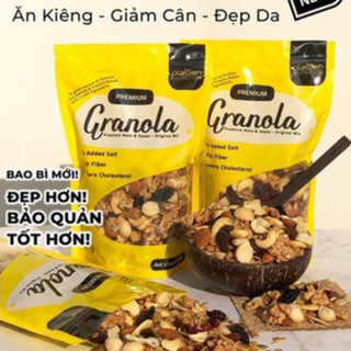 Olaben Nutrition combo 3 túi hạt granola 500g - Ngũ cốc giảm cân nướng mật ong vanila