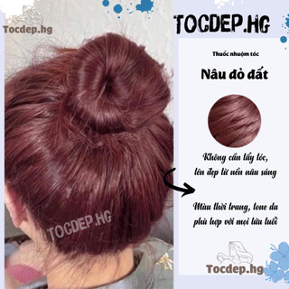 Thuốc nhuộm tóc nâu đỏ đất không tẩy kèm oxy trợ nhuộm- tocdep.hg