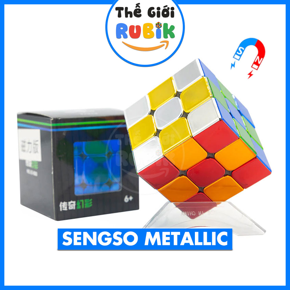 Rubik SengSo Metallic Gold 3x3 Magnetic Mạ Màu Kim Loại Có Nam Châm ShengShou Legend 3x3x3 M | The Gioi Rubik