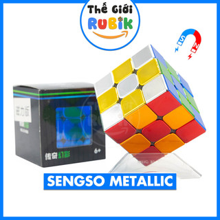 ✅ Rubik SengSo Metallic Gold 3x3 Magnetic Mạ Màu Kim Loại Có Nam Châm ShengShou Legend 3x3x3 M | The Gioi Rubik
