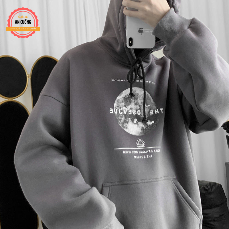 Áo khoác hoodie, áo hoodie nam nữ chất nỉ dày form rộng có mũ giá rẻ HOODIE49- An Cường Fashion