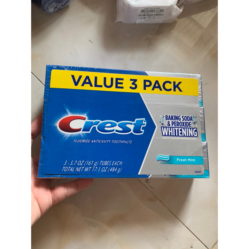 (BIG SIZE) KEM ĐÁNH RĂNG CREST COLGATE BAKING SODA 161g/TUÝP (HÀNG MỸ)