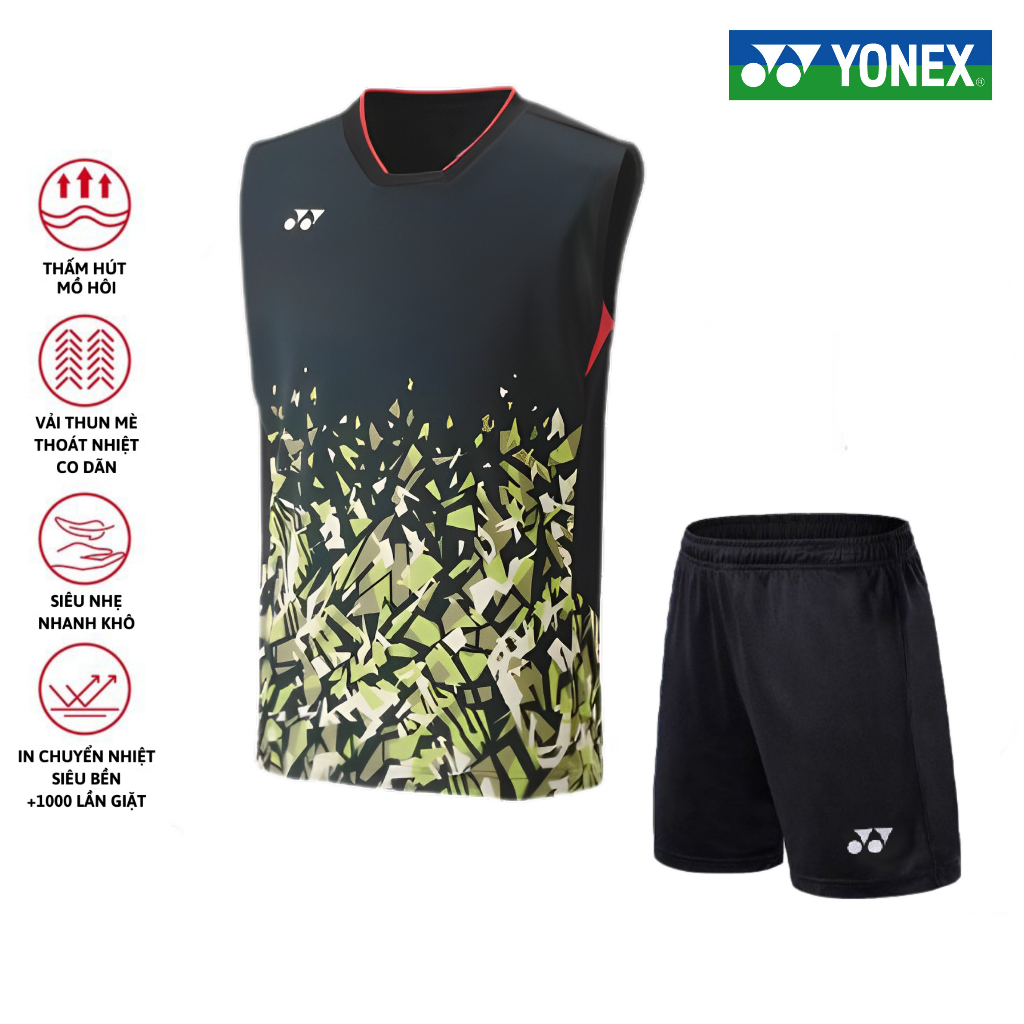 Áo, quần cầu lông Yonex chuyên nghiệp mới nhất sử dụng tập luyện và thi đấu cầu lông M3S70