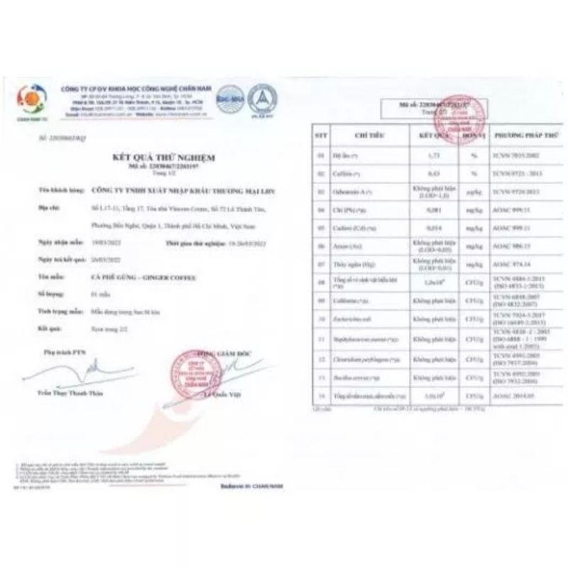 Cà phê gừng giảm cân ginger chính hãng date mới