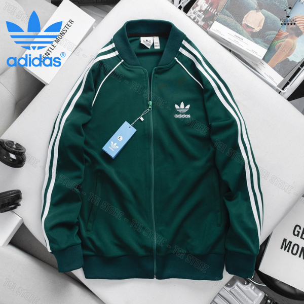 Áo Adidas Bomber FULL Màu Áo Khoác Bomber 2 Lớp 3 Sọc Thể Thao Nam Vải UMI Dày Co Giãn Khóa Chống Nước Xịn Xò