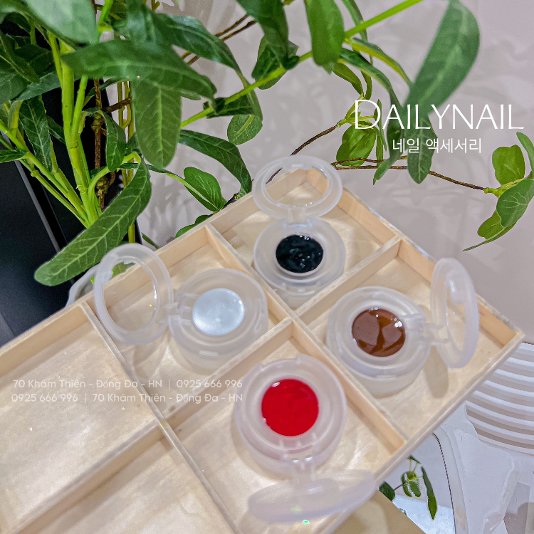 Màu nước vẽ vân đá Nail hũ tròn