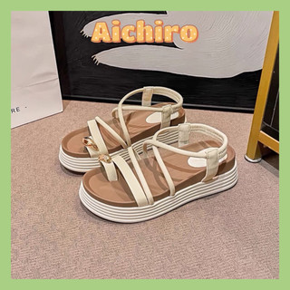 Sandal nữ xỏ ngón dây mảnh cao 5cm,Dép Xăng đan mắt ngọc nữ Aichiro siêu xinh