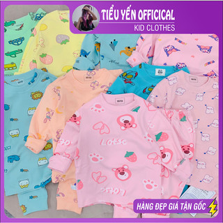 Quần áo trẻ em, Đồ bộ mặc nhà bé gái chất vải cotton xuất hàn loại 1 cho bé 9-22kg S869 | Tiểu Yến KID