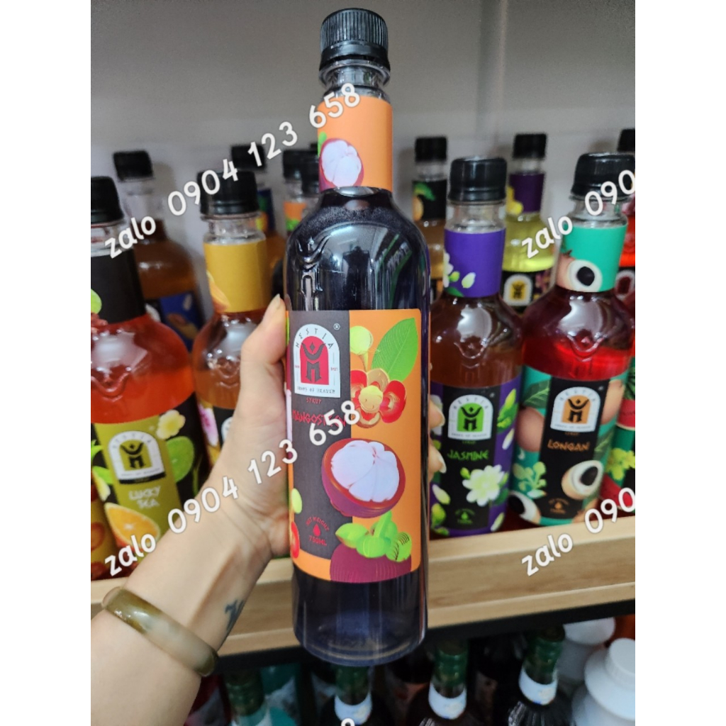 Siro MĂNG CỤT Hestia chai 750ml - làm trà măng cụt phải có