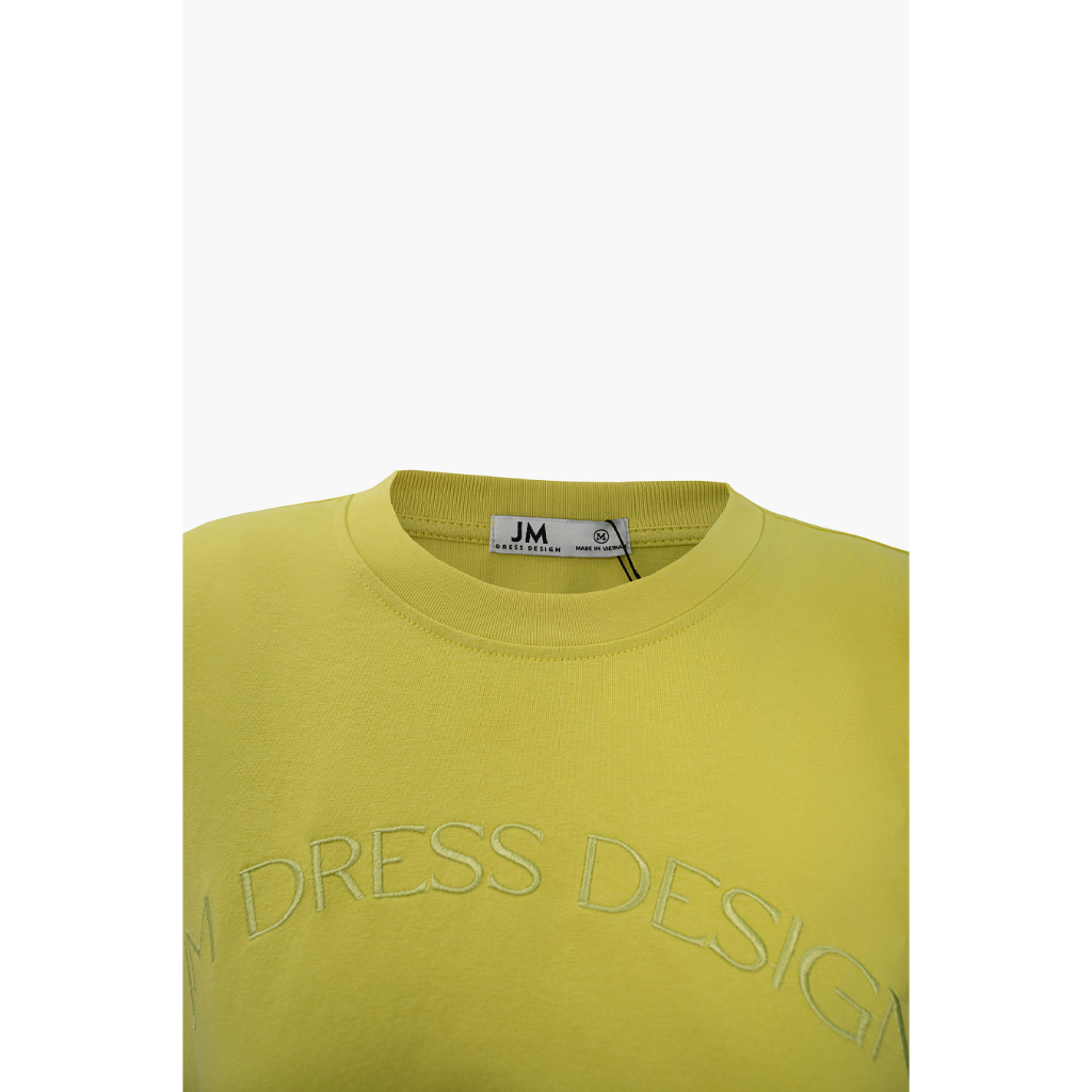 Áo phông nữ from vừa JM Dress Design đệm vai thêu, chất liệu mềm, màu sắc nhẹ nhàng 2T57.2210CT