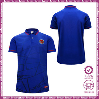 Áo Polo Spider Man Marvel 12P1060 Màu Xanh - Thương hiệu FBT Thái Lan