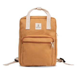 Balo vải canvas Aki L màu trơn đựng vừa laptop 15.6 inch | Ziczac Design