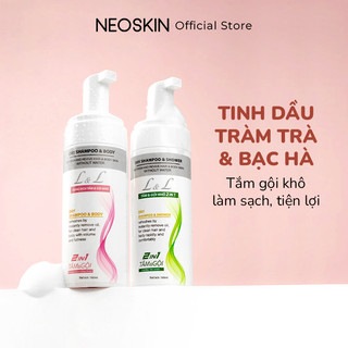  Dầu Gội Khô 2in1 Tắm & Gội Dạng Xịt Bọt An Toàn Không Cần Nước Dùng Cho Nam & Nữ Không Bết Tóc NEOSKIN 160ml  Chai  