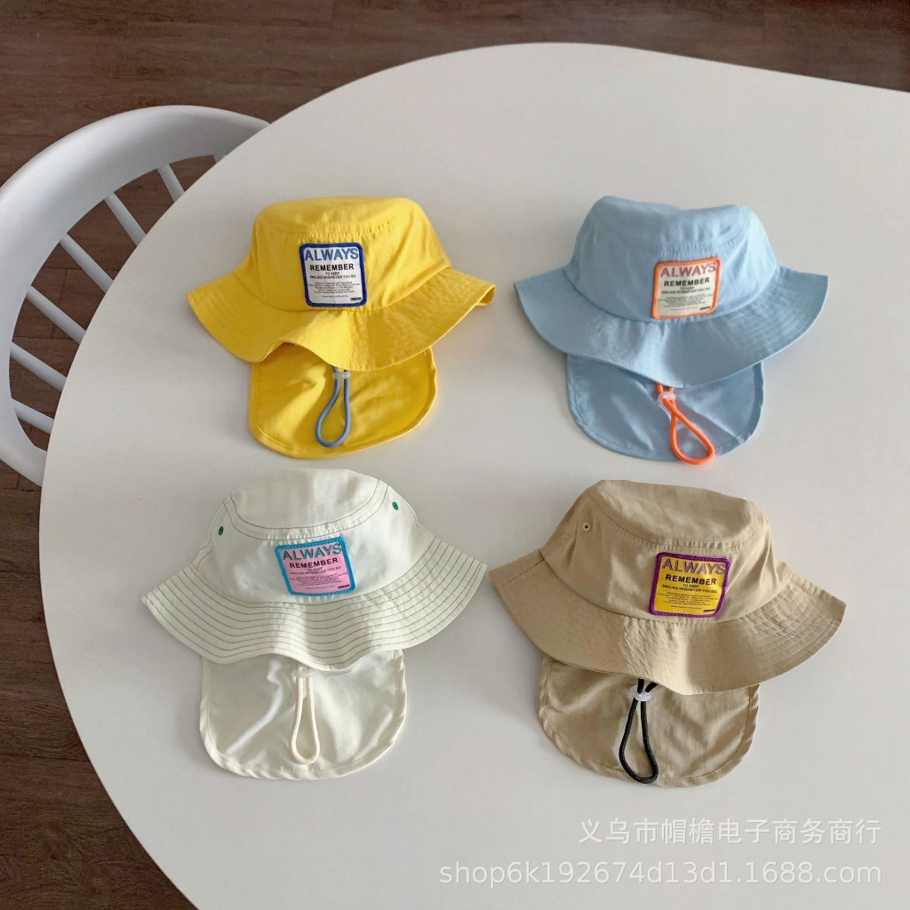 Mũ Bucket vành che gáy Hàn quốc cho bé