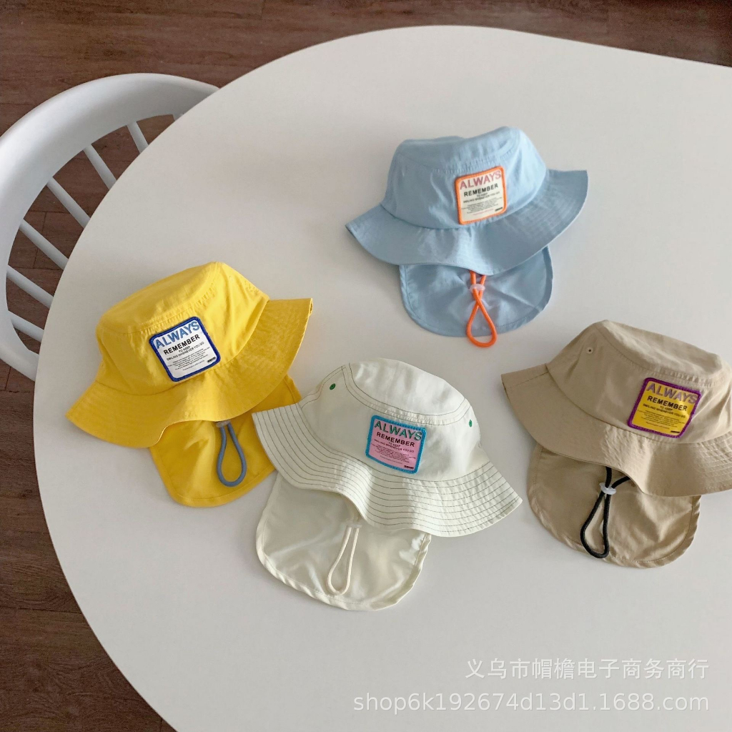 Mũ Bucket vành che gáy Hàn quốc cho bé
