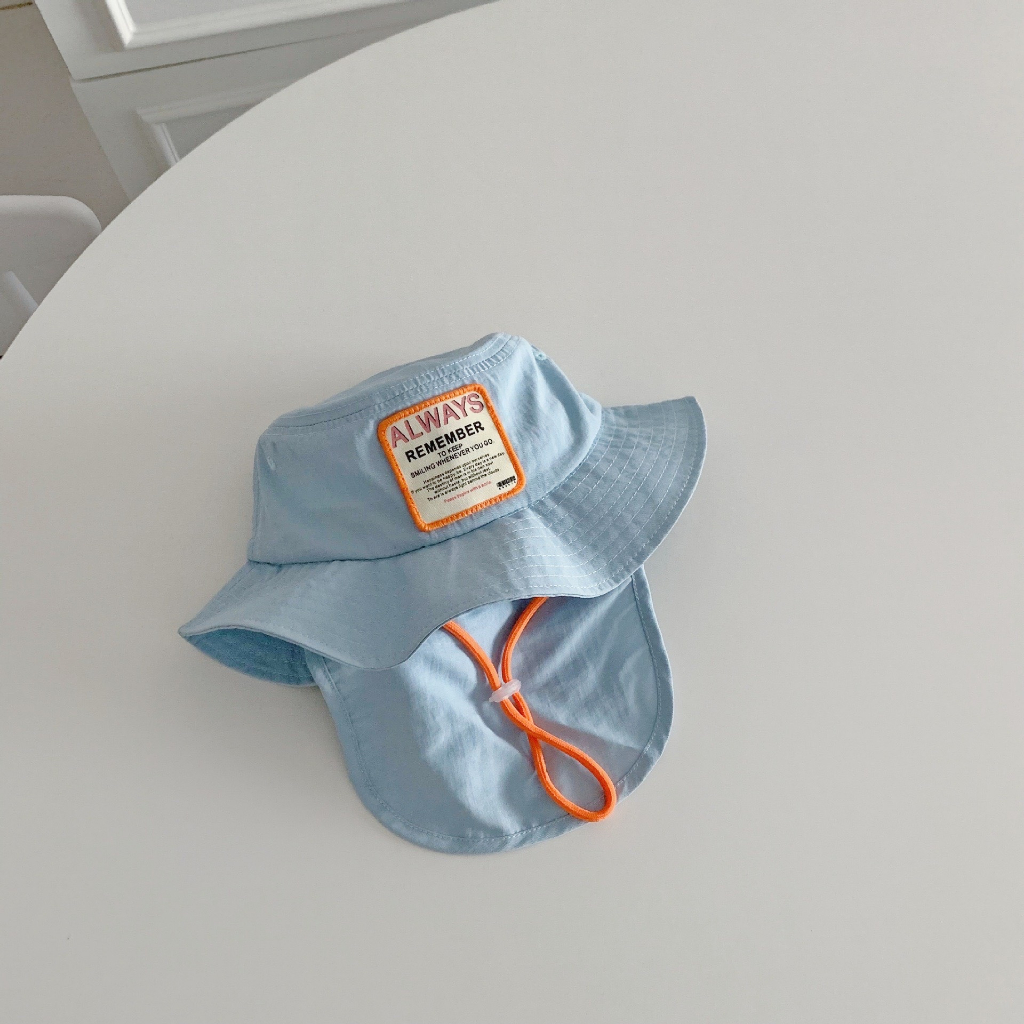 Mũ Bucket vành che gáy Hàn quốc cho bé