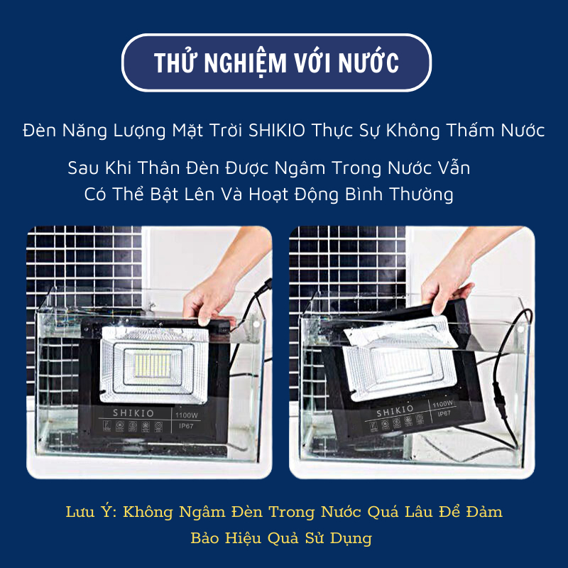 Đèn Led Năng Lượng Mặt Trời Siêu Sáng SHIKIO Lắp Sân Vườn Chống Nước