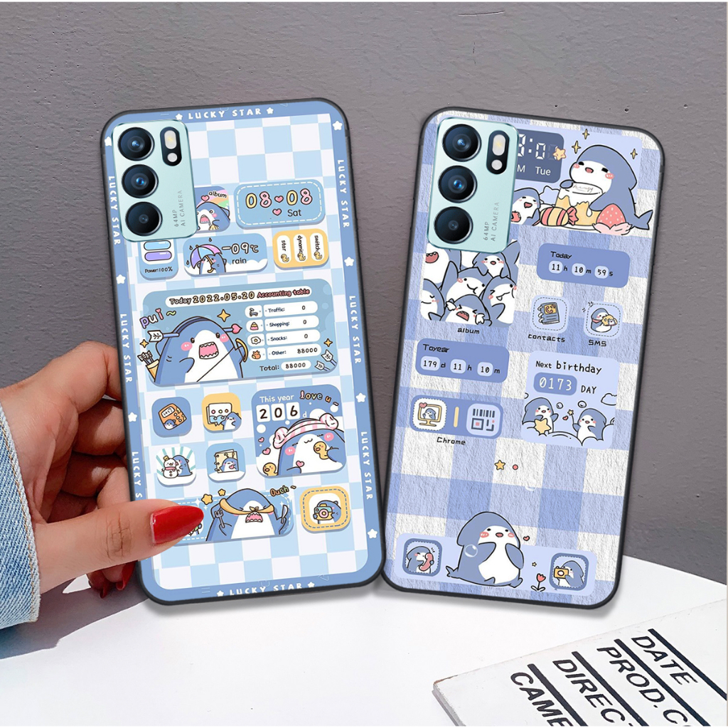Ốp Oppo reno 6 / reno 6z / reno 6 pro / reno 6 pro plus in hình cá mập baby sharkk cute đẹp