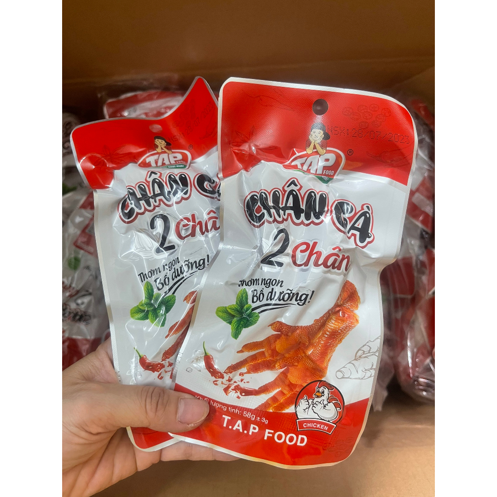 Combo Chân Gà 2 CHÂN Cay Siêu Ngon Siêu To TAP food Việt Nam - Combo Chân Gà Cay Ủ Vị Siêu Ngon 58gr