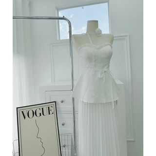 SET KÈM CHÂN VÁY MIDI ÁO HOA