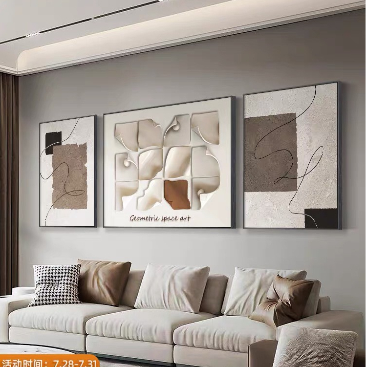 Khổ Lớn To Tranh Treo Tường Tráng Gương Bộ 3 Trừu Tượng Hiện Đại Trang Trí Phòng Khách Phòng Ngủ Khách Sạn Tặng Tân Gia