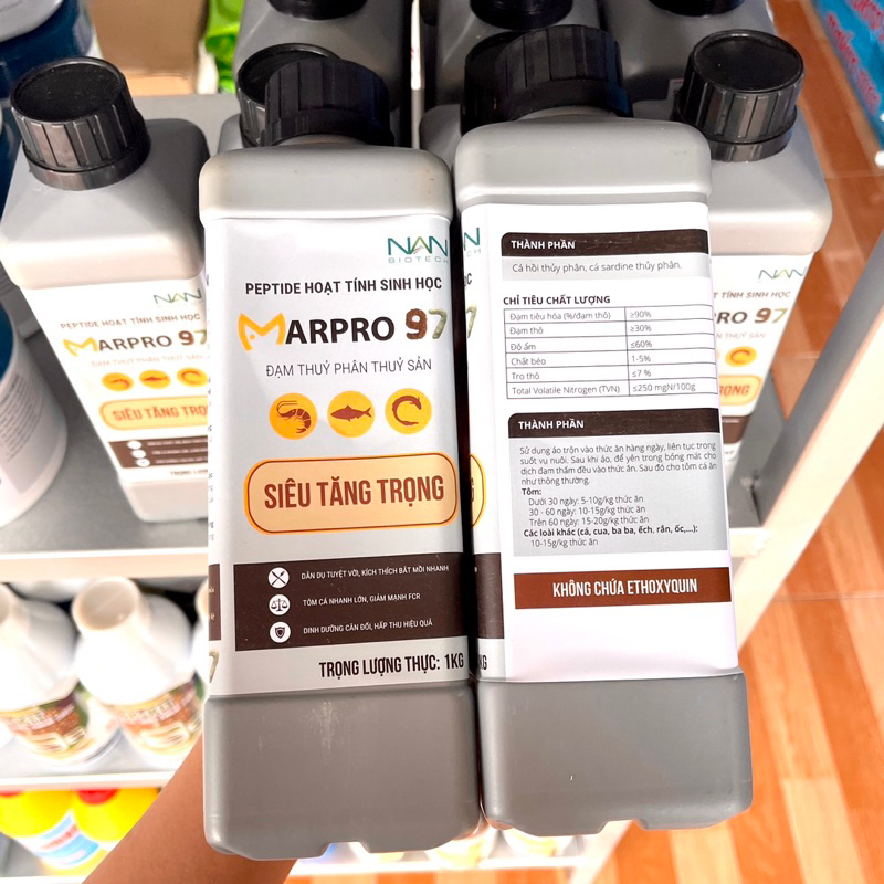 Đạm cá hồi thuỷ phân MarPro 97, siêu tăng trọng tôm, cá, chứa Peptide hoạt tính sinh học