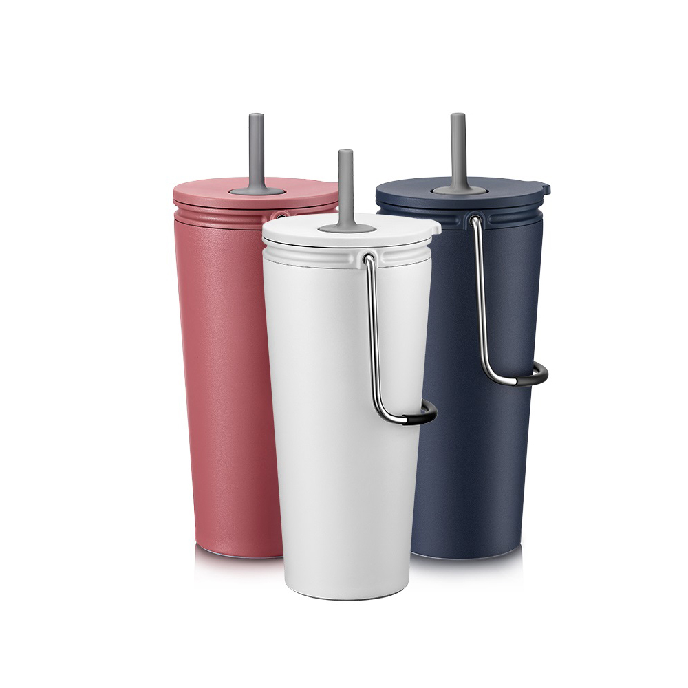 Bình giữ nhiệt Lock&Lock Bucket Tumbler W/Straw 540ml có ống hút LHC4268 (3 màu)